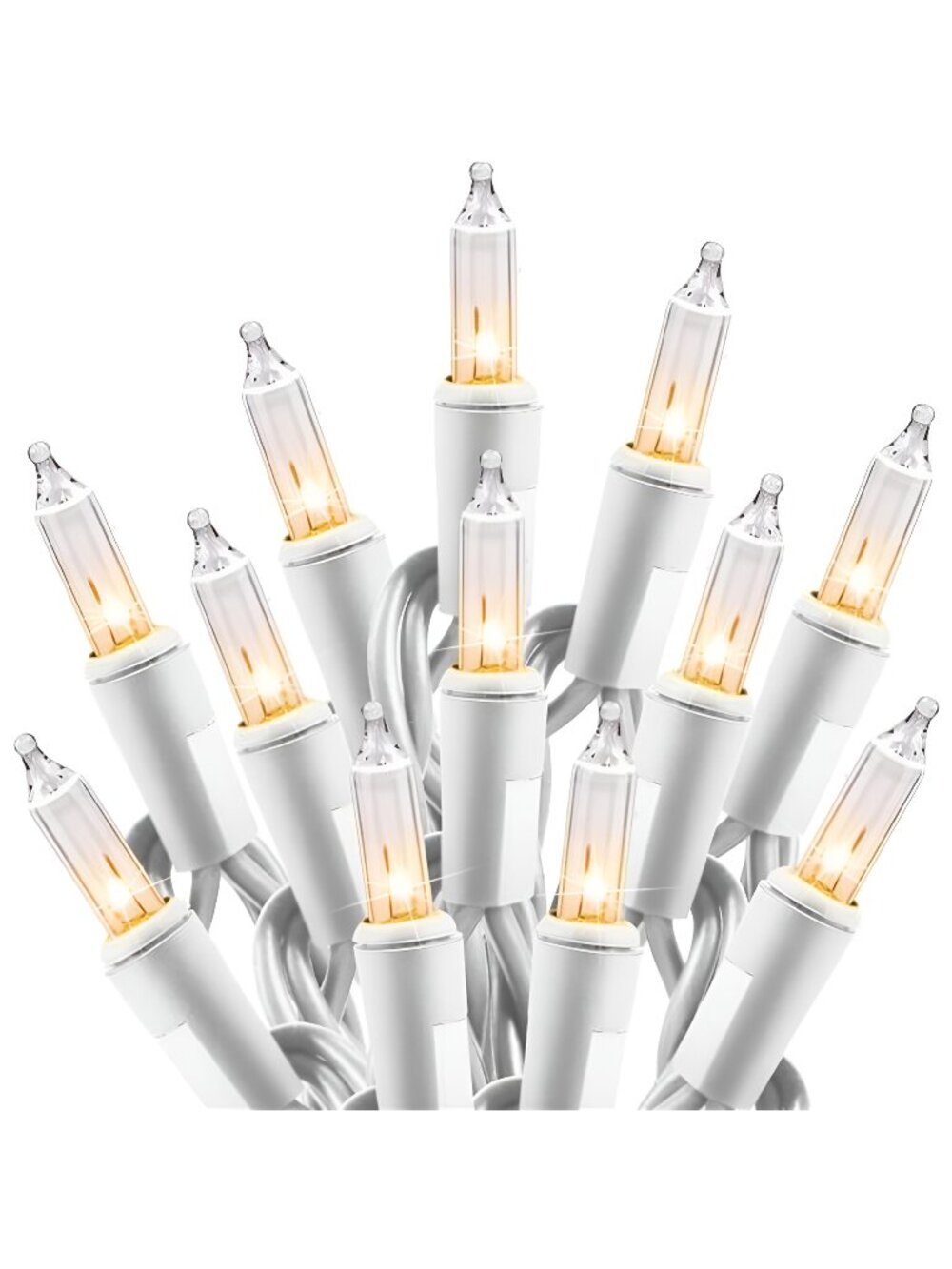 Clear Christmas Lights Set 100Count 25 Feet Incandescent Bulb Mini String Lights